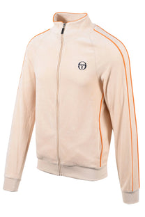 SERGIO TACCHINI TASSO VELOUR TRACK TOP SANDSHELL/ORANGE PEPPER Sergio Tacchini