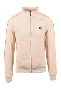 SERGIO TACCHINI TASSO VELOUR TRACK TOP SANDSHELL/ORANGE PEPPER Sergio Tacchini
