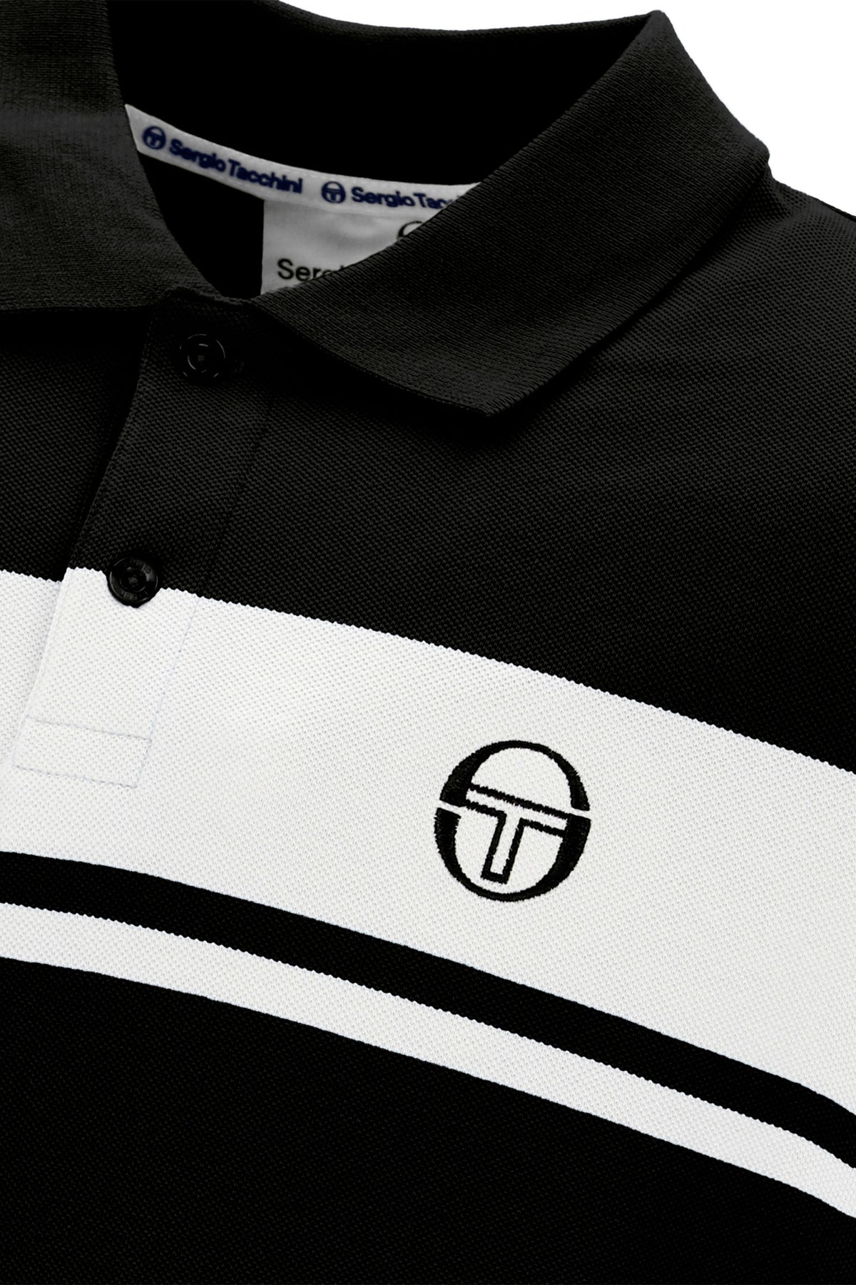 SERGIO TACCHINI YOUNG LINE POLO BLACK/WHITE