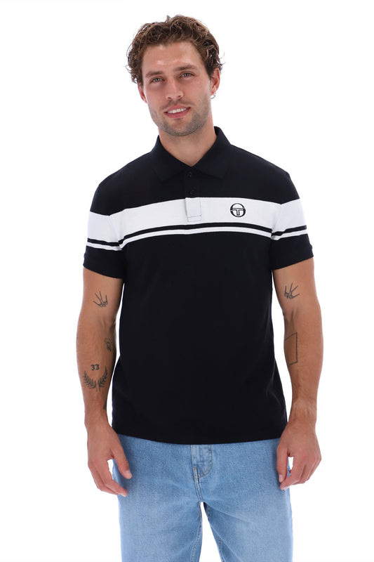 SERGIO TACCHINI YOUNG LINE POLO BLACK/WHITE