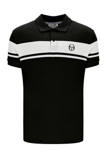 SERGIO TACCHINI YOUNG LINE POLO BLACK/WHITE