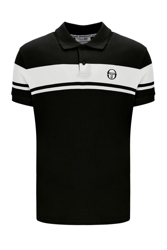 SERGIO TACCHINI YOUNG LINE POLO BLACK/WHITE