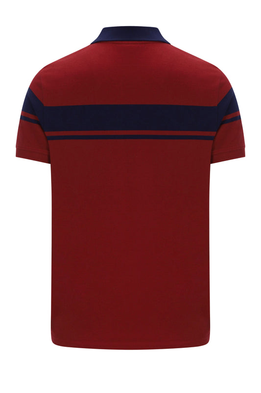 SERGIO TACCHINI YOUNG LINE POLO MERLOT/MARITIME BLUE