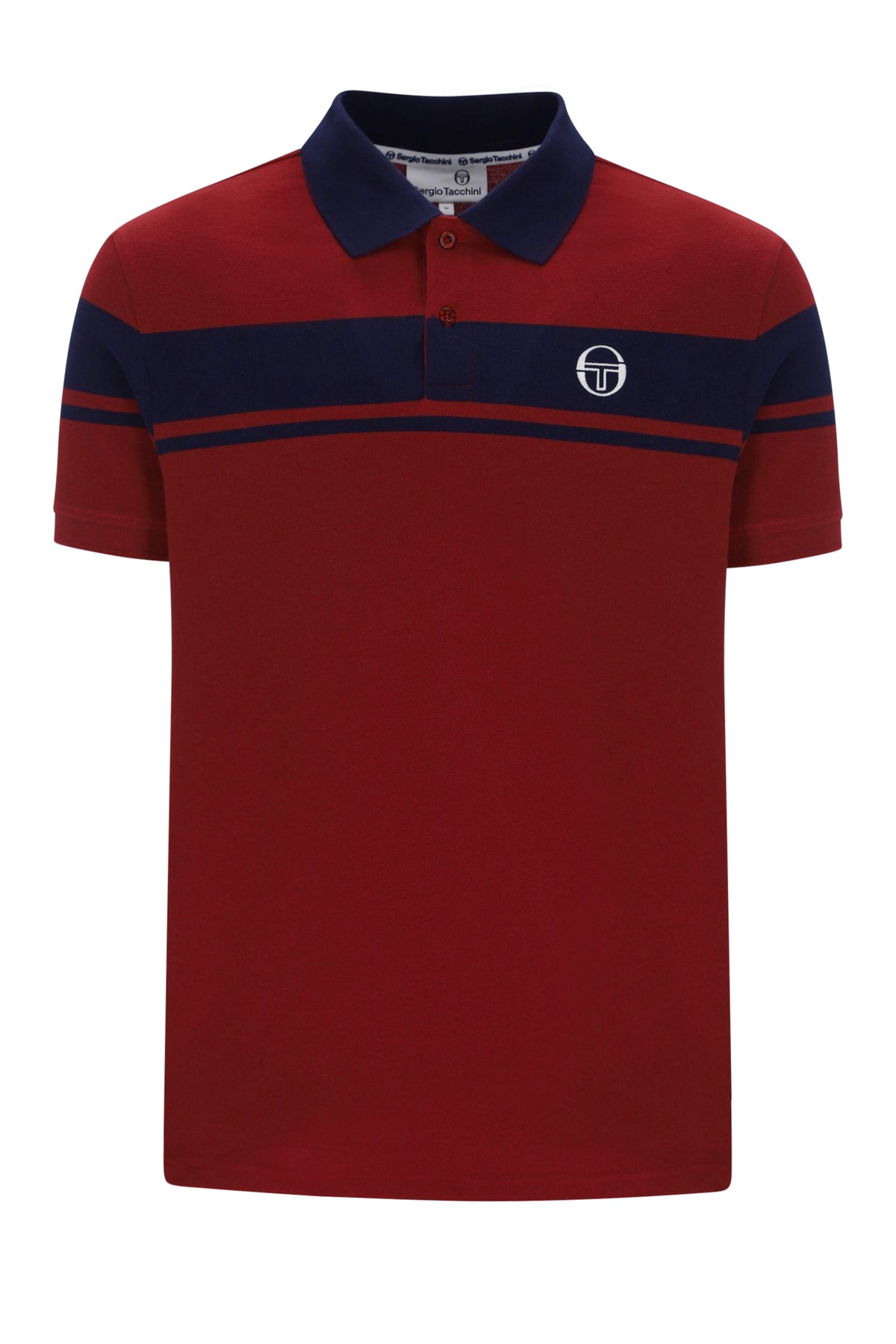 SERGIO TACCHINI YOUNG LINE POLO MERLOT/MARITIME BLUE