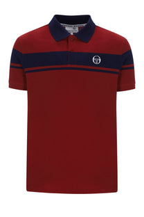 SERGIO TACCHINI YOUNG LINE POLO MERLOT/MARITIME BLUE
