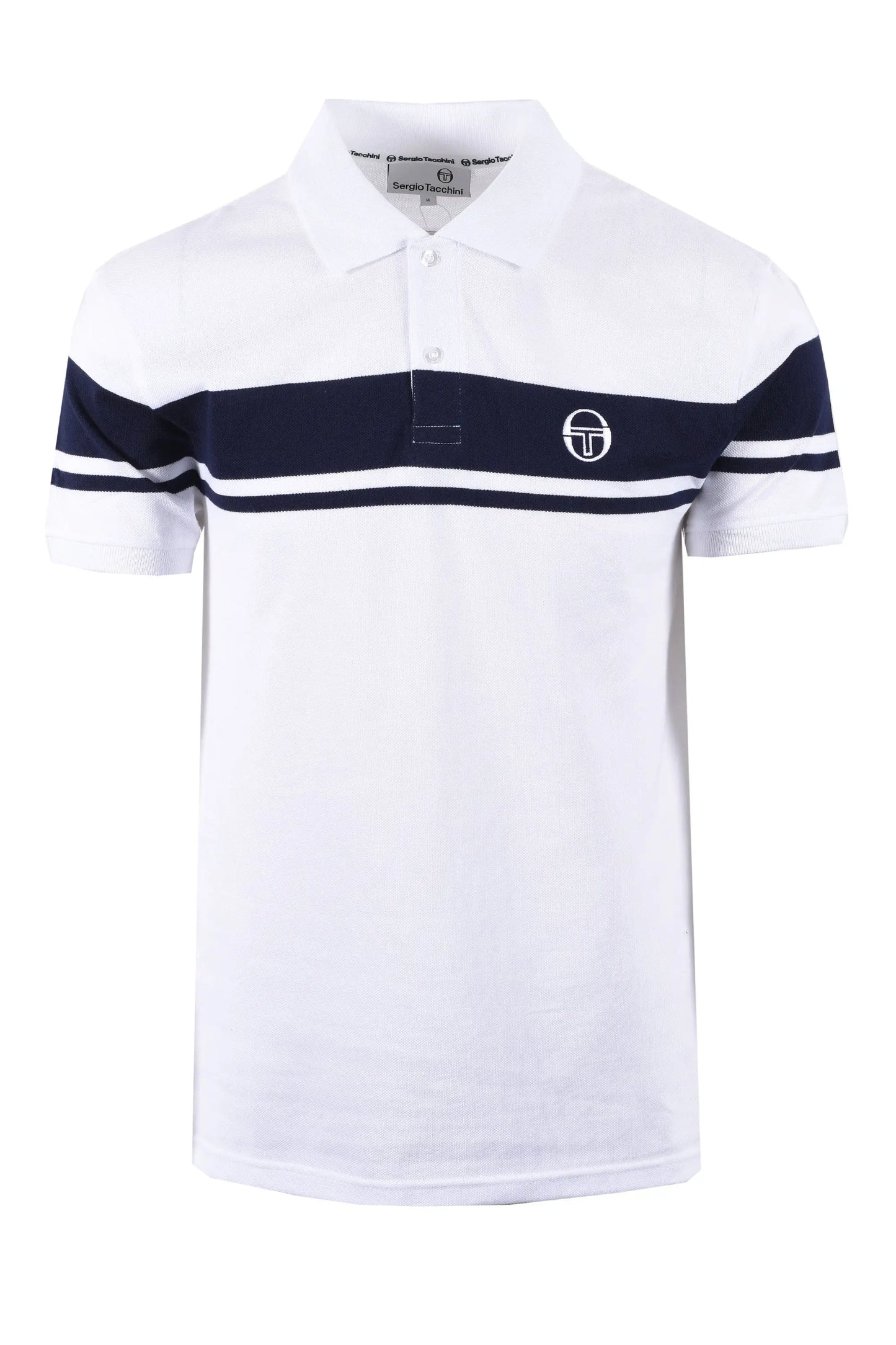 SERGIO TACCHINI YOUNG LINE POLO WHITE/MARITIME BLUE Sergio Tacchini