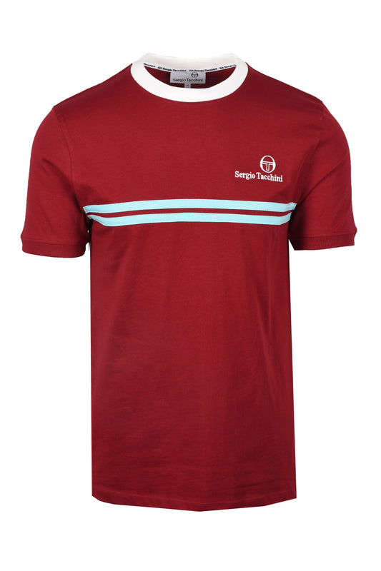 Sergio Tacchini New Supermac T-Shirt Rhubarb/Gardenia/Aruba Blue