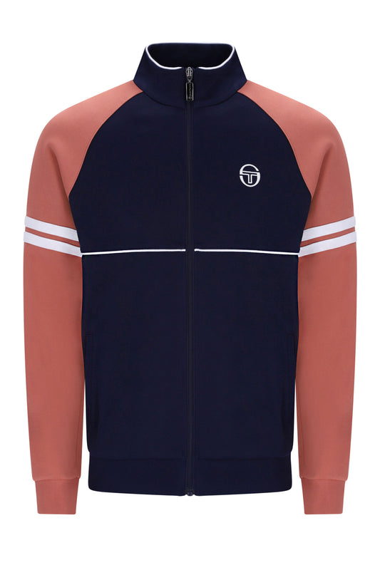 SERGIO TACCHINI ORION TRACK JACKET MARITIME BLUE/LIGHT MAHOGANY Sergio Tacchini Michael Stewart Menswear  Tracksuit