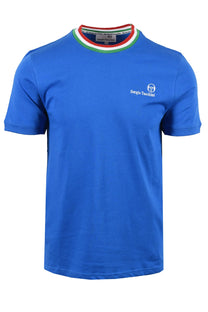 SERGIO TACCHINI RAINER FC T-SHIRT STRING BLUE/FERN GREEN/ADRENALINE RED Sergio Tacchini