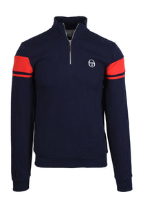 Sergio Tacchini Damarindo Half Zip Sweatshirt Maritime Blue/Adrenaline Rush Sergio Tacchini