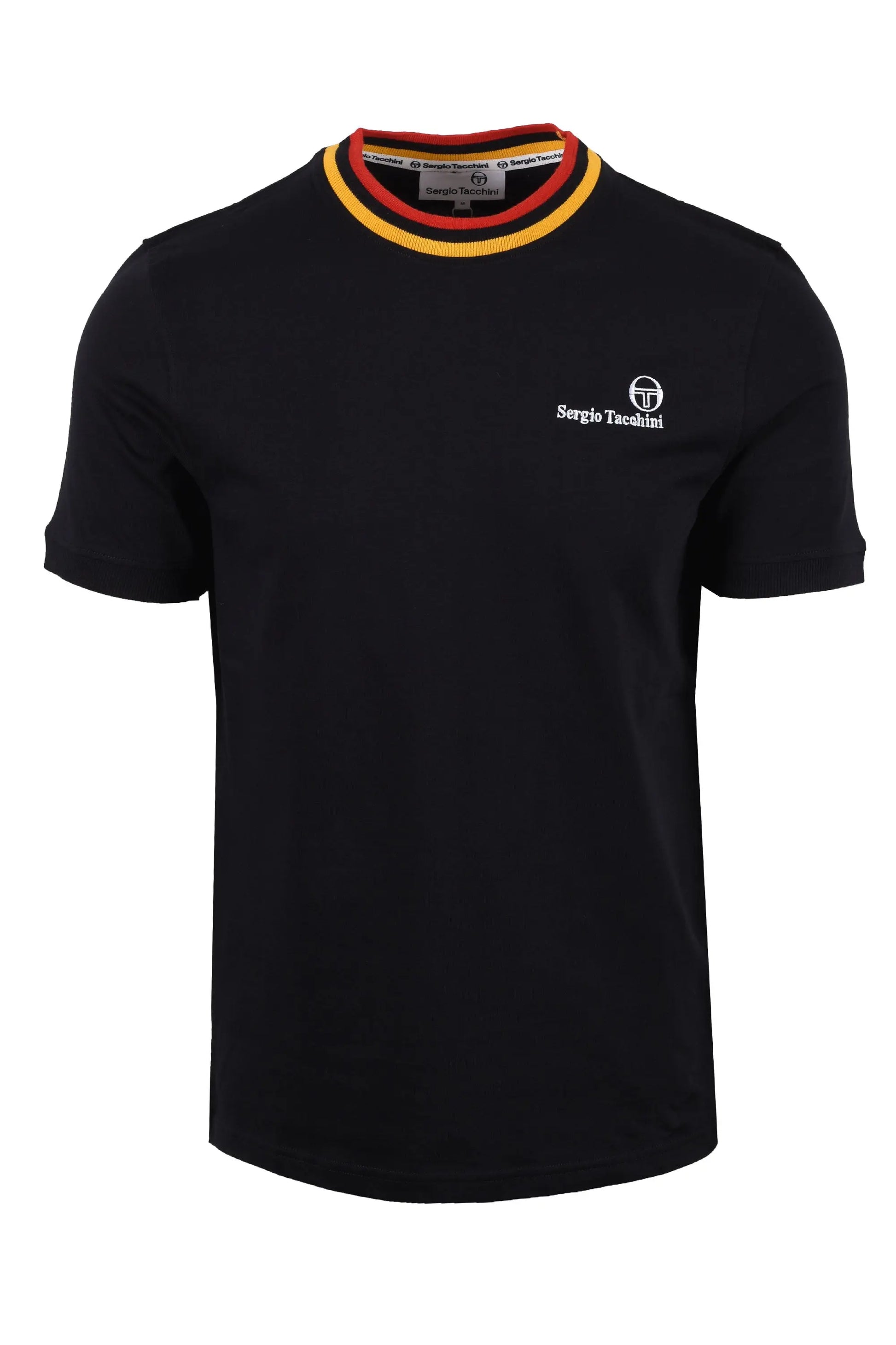 SERGIO TACCHINI RAINER FC T-SHIRT BLACK/OLD GOLD/ADRENALINE RUSH Sergio Tacchini