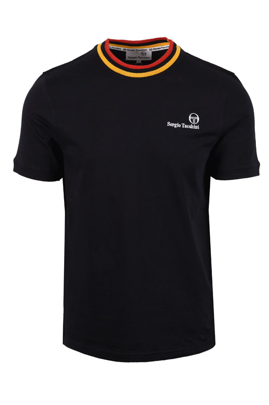 SERGIO TACCHINI RAINER FC T-SHIRT BLACK/OLD GOLD/ADRENALINE RUSH