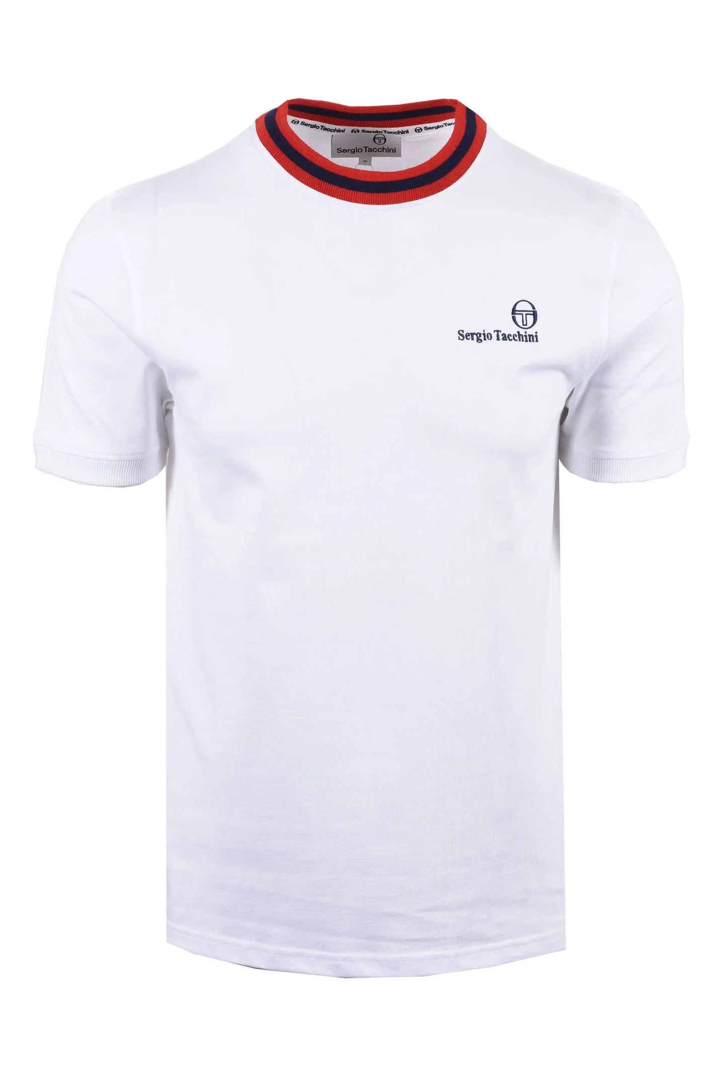 SERGIO TACCHINI RAINER FC T-SHIRT WHITE/MARITIME BLUE/ADRENELINE RED Sergio Tacchini