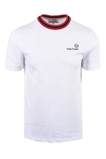 SERGIO TACCHINI RAINER FC T-SHIRT WHITE/MARITIME BLUE/ADRENELINE RED Sergio Tacchini