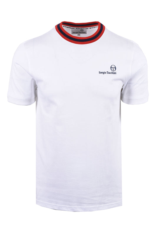 SERGIO TACCHINI RAINER FC T-SHIRT WHITE/MARITIME BLUE/ADRENELINE RED