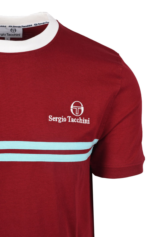 Sergio Tacchini New Supermac T-Shirt Rhubarb/Gardenia/Aruba Blue