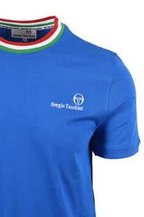SERGIO TACCHINI RAINER FC T-SHIRT STRING BLUE/FERN GREEN/ADRENALINE RED Sergio Tacchini