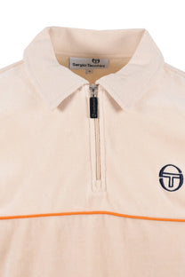 SERGIO TACCHINI CARDONA VELOUR ZIP POLO SANDSHELL/ORANGE PEPPER Sergio Tacchini