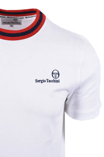 SERGIO TACCHINI RAINER FC T-SHIRT WHITE/MARITIME BLUE/ADRENELINE RED Sergio Tacchini