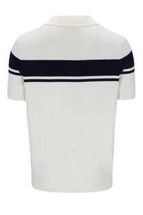 SERGIO TACCHINI 60th ANNIVERSARY YOUNGLINE KNITTED POLO GARDENIA/MARITIME BLUE Sergio Tacchini
