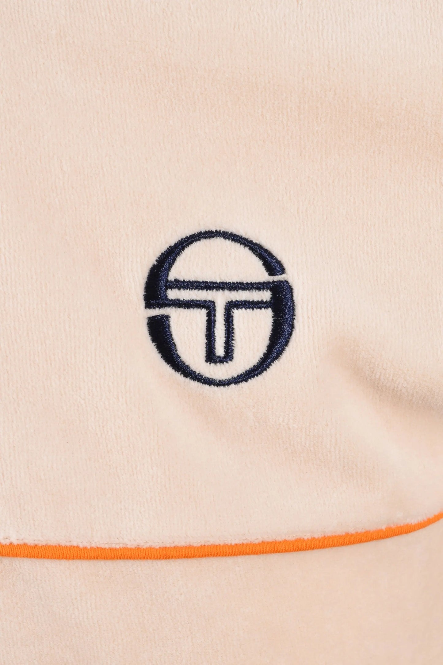 SERGIO TACCHINI CARDONA VELOUR ZIP POLO SANDSHELL/ORANGE PEPPER Sergio Tacchini