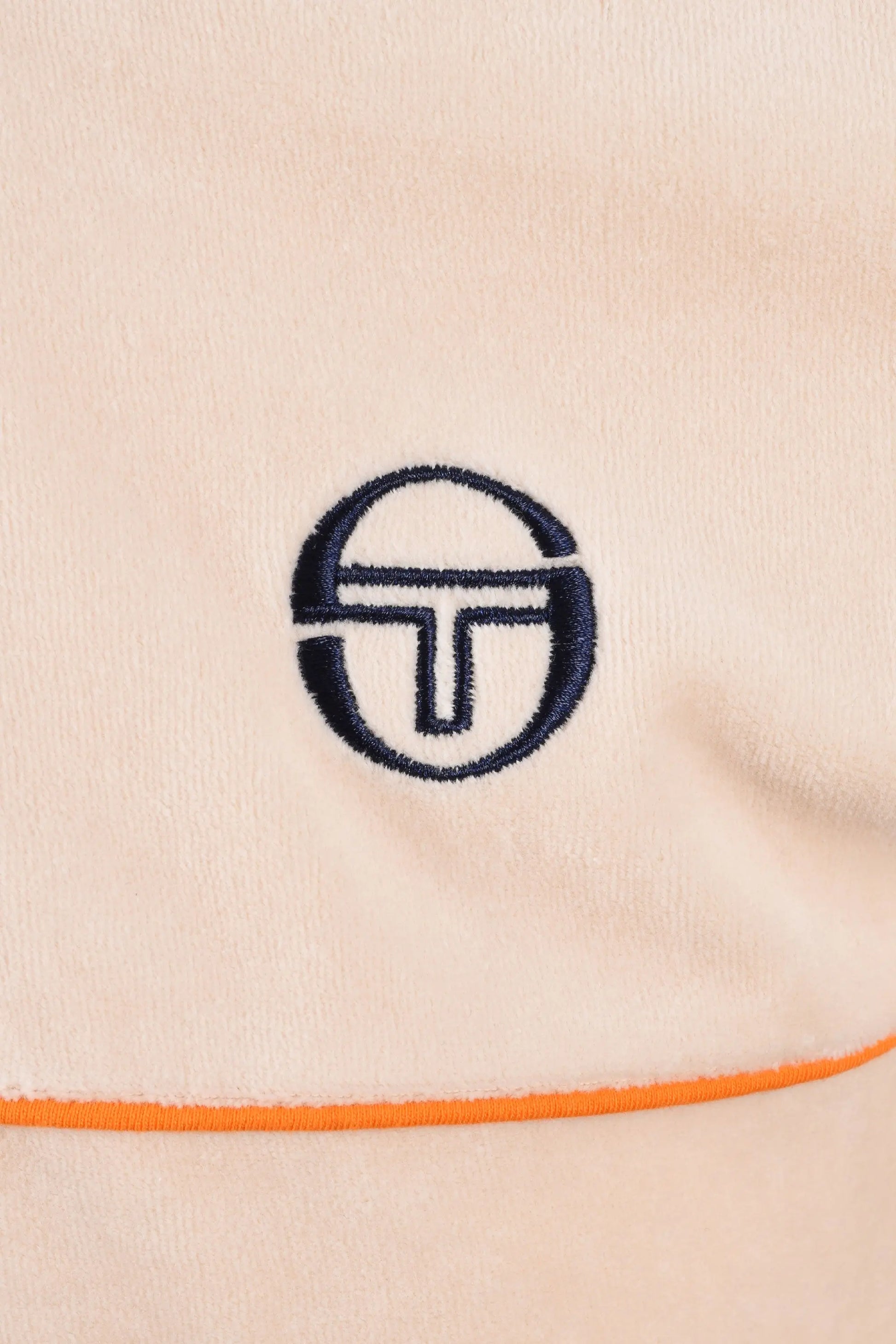 SERGIO TACCHINI CARDONA VELOUR ZIP POLO SANDSHELL/ORANGE PEPPER Sergio Tacchini