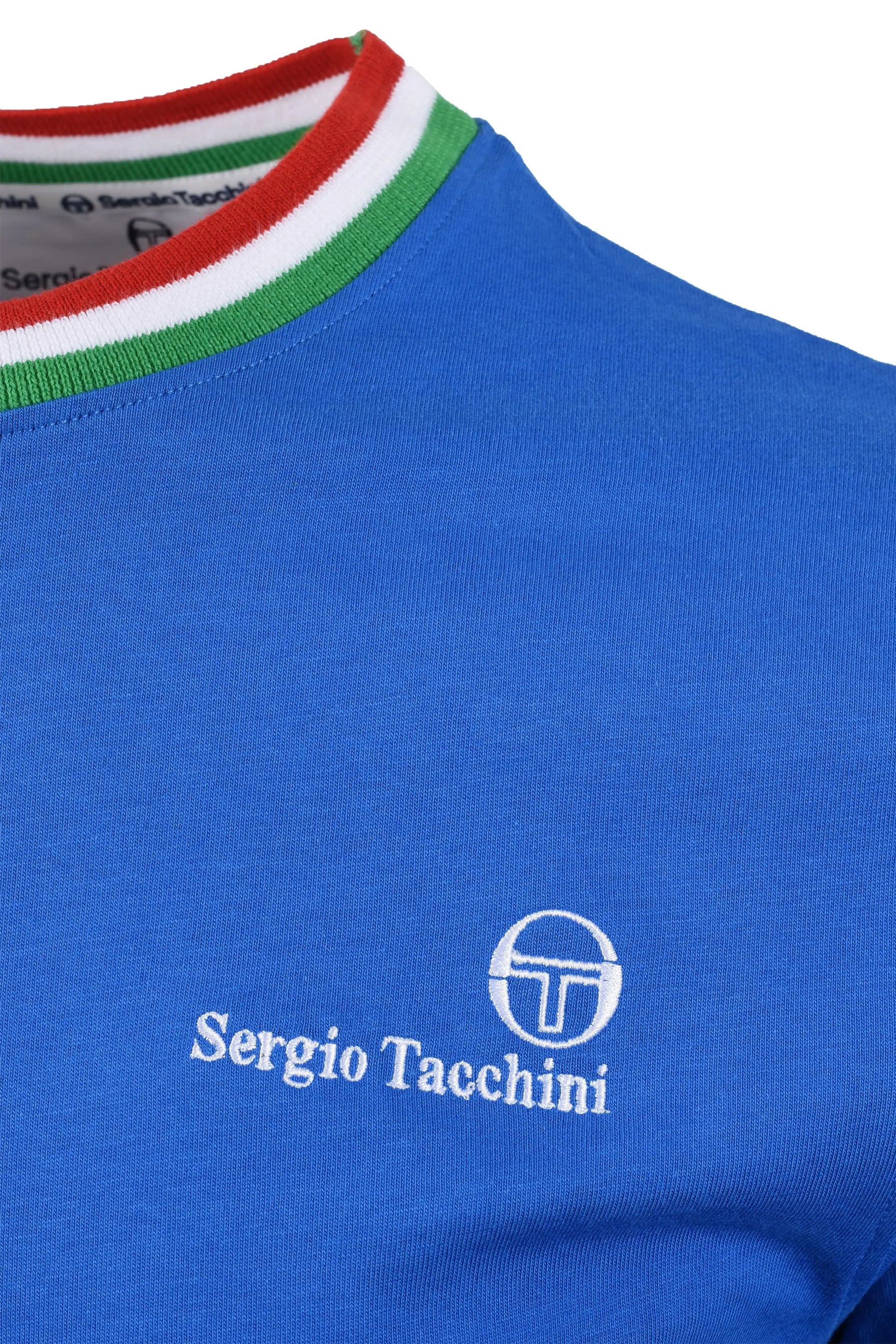 SERGIO TACCHINI RAINER FC T-SHIRT STRING BLUE/FERN GREEN/ADRENALINE RED Sergio Tacchini