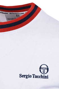 SERGIO TACCHINI RAINER FC T-SHIRT WHITE/MARITIME BLUE/ADRENELINE RED Sergio Tacchini