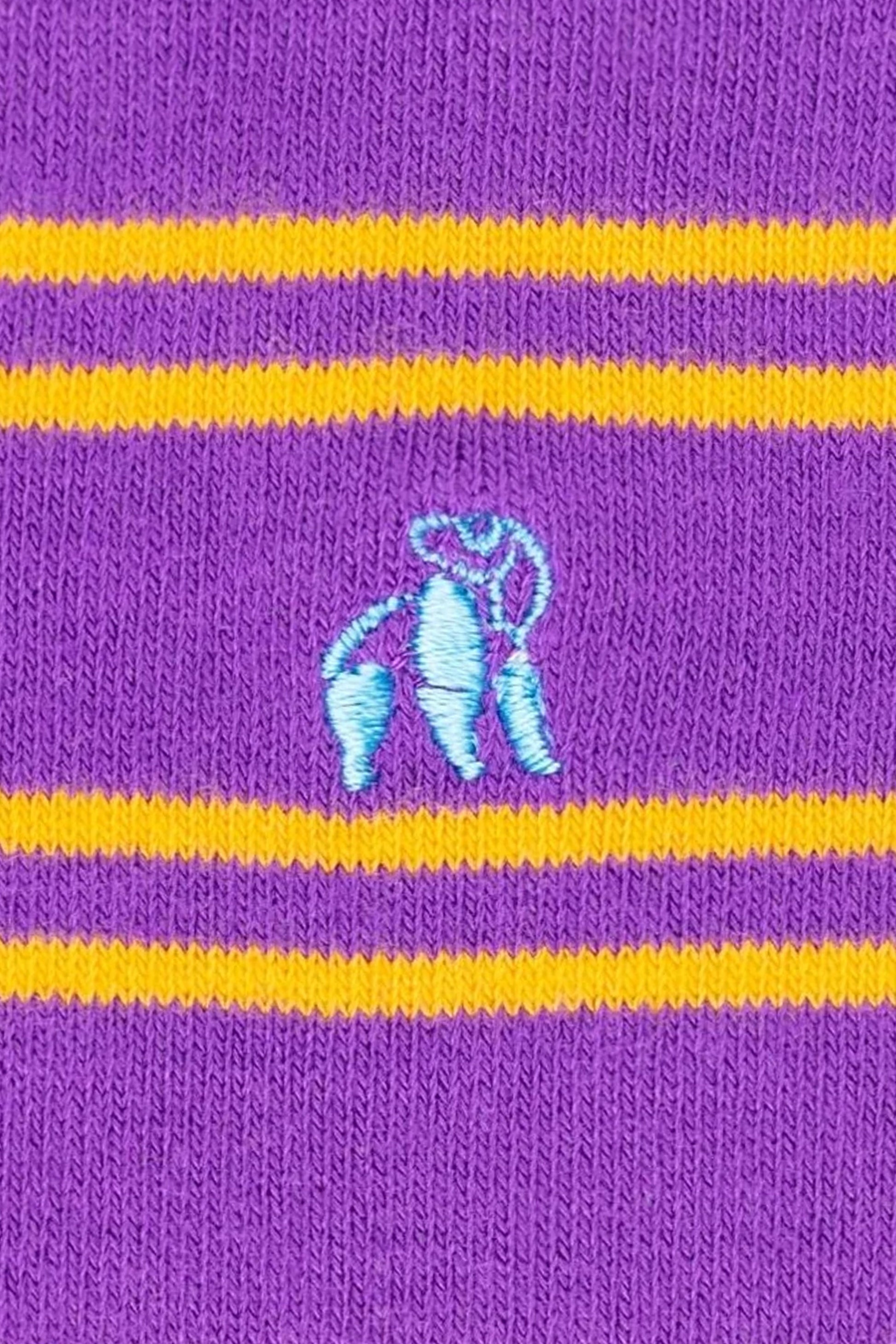 SWOLE PANDA BAMBOO SOCKS LILAC ORANGE STRIPE Swole Panda Michael Stewart Menswear  Socks