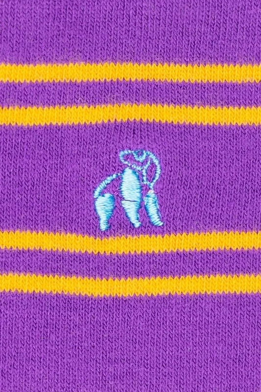 SWOLE PANDA BAMBOO SOCKS LILAC ORANGE STRIPE Swole Panda Michael Stewart Menswear  Socks