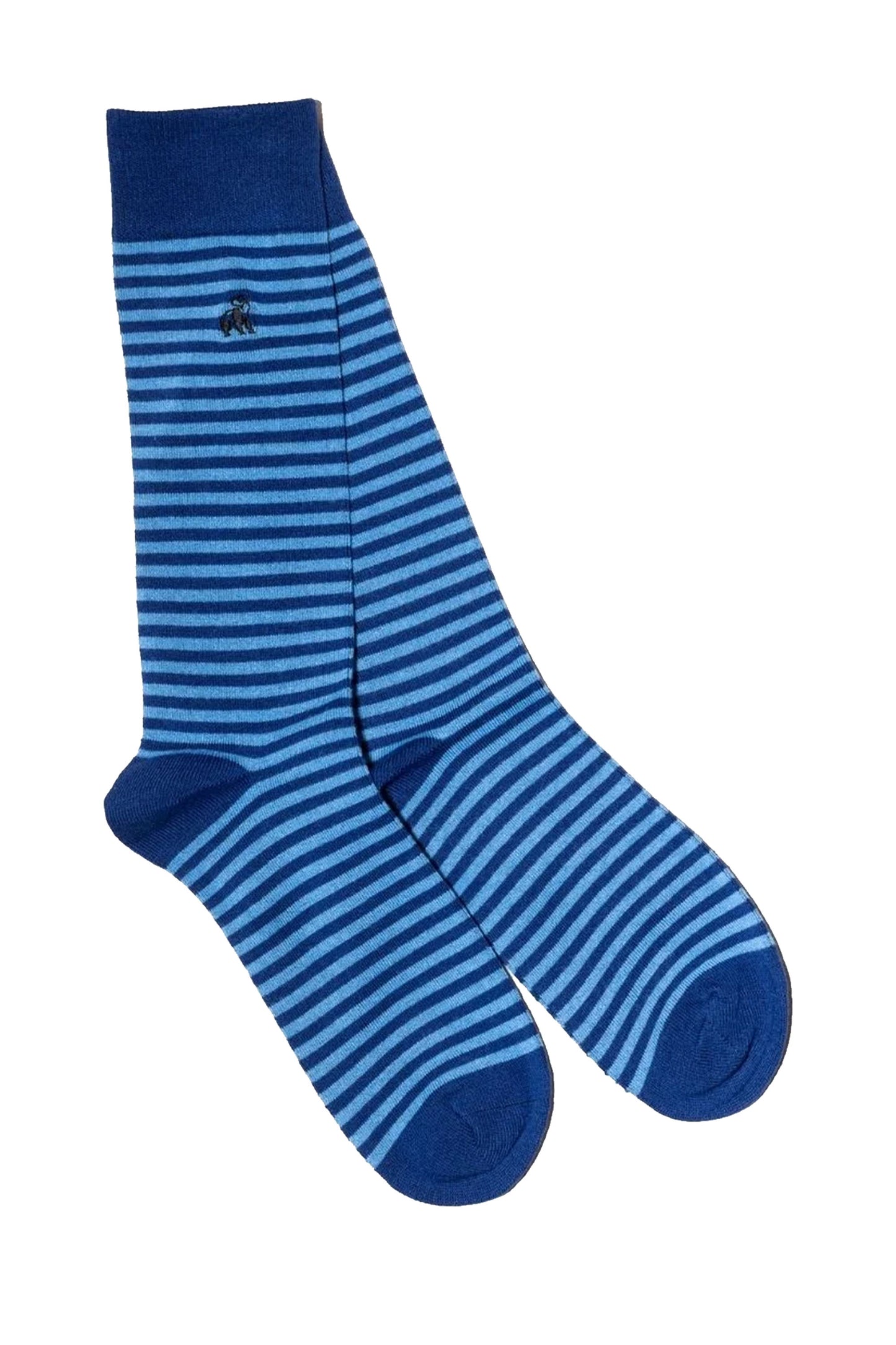 SWOLE PANDA BAMBOO SOCKS SKY BLUE STRIPE Swole Panda Michael Stewart Menswear  Socks
