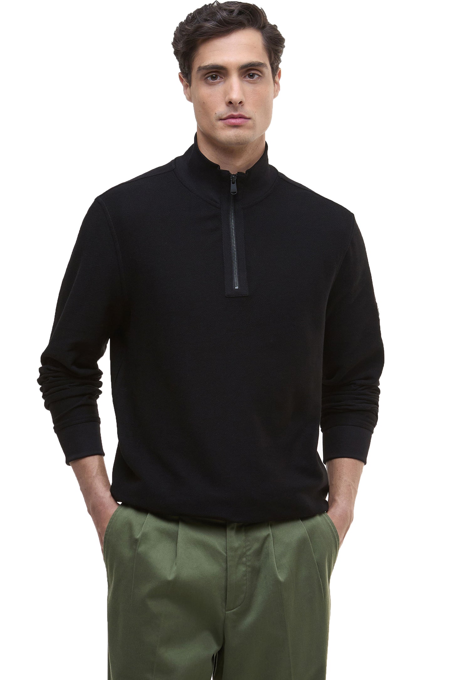 BARBOUR INTERNATIONAL SAMUEL FUNNEL NECK BLACK