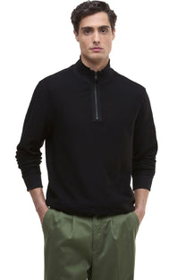 BARBOUR INTERNATIONAL SAMUEL FUNNEL NECK BLACK Barbour International