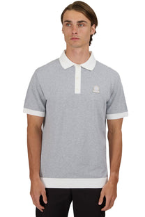 Sandbanks 3-Button Knitted Polo Grey Sandbanks