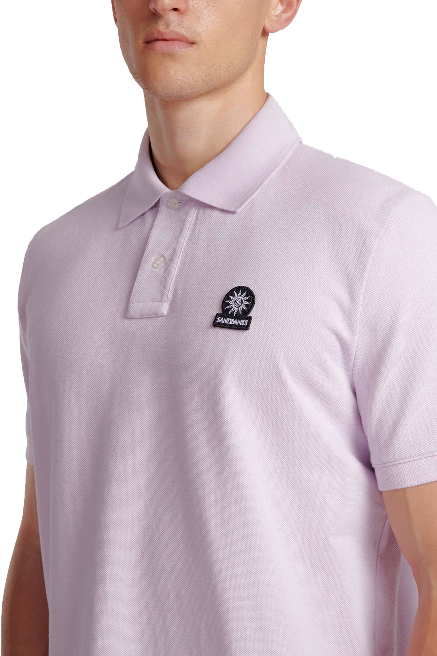 Sandbanks Badge Logo Polo Lilac