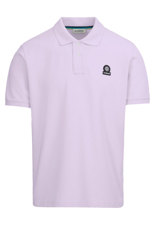 Sandbanks Badge Logo Polo Lilac