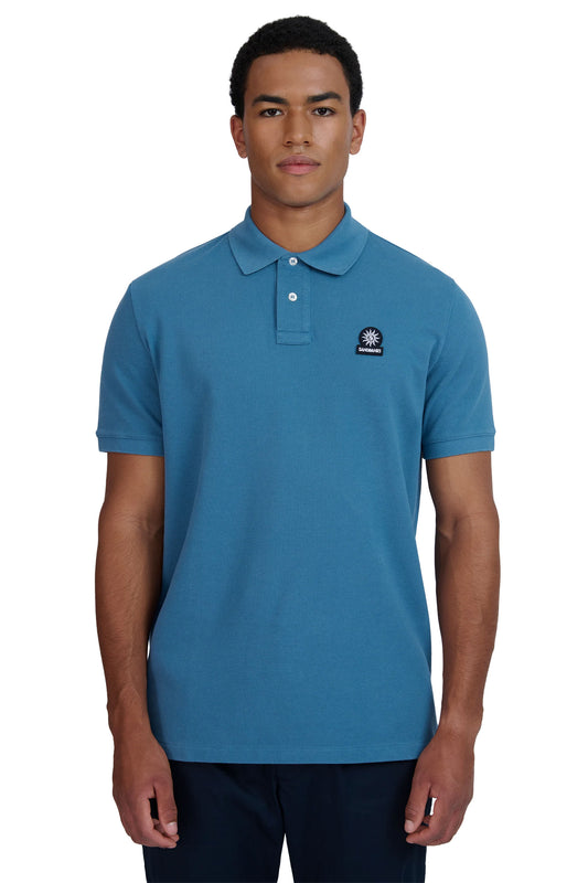 Sandbanks Badge Logo Polo Shirt Teal