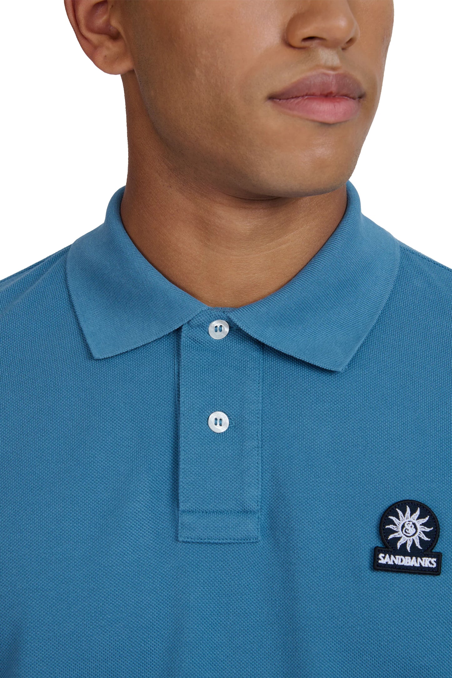 Sandbanks Badge Logo Polo Shirt Teal