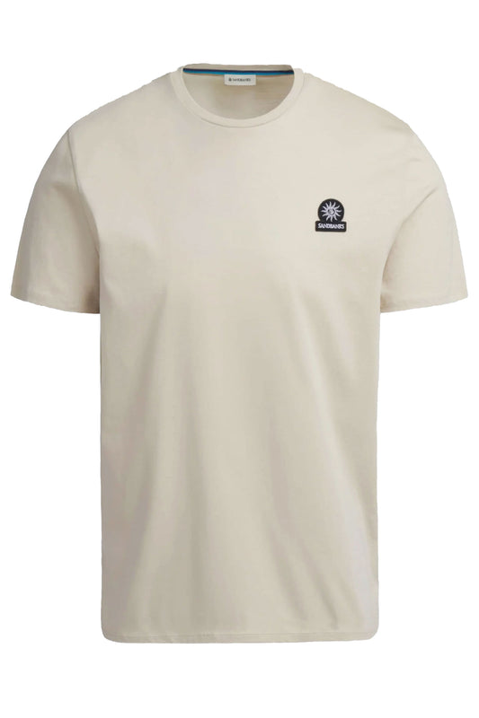 Sandbanks Badge Logo T-Shirt Stone