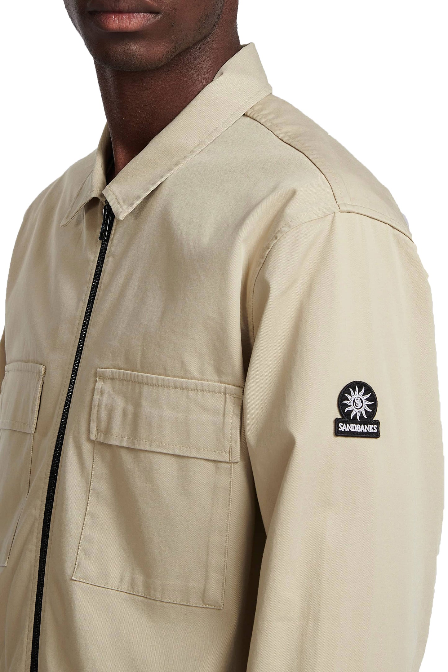 Sandbanks Gabardine Overshirt Stone