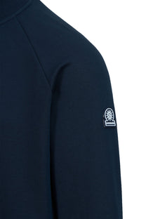 Sandbanks Interlock Quarter Zip Navy Sandbanks