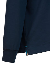 Sandbanks Interlock Quarter Zip Navy Sandbanks