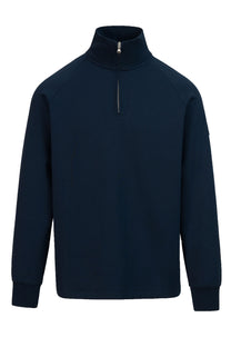 Sandbanks Interlock Quarter Zip Navy Sandbanks