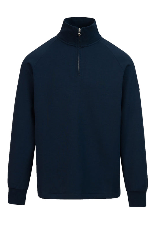 Sandbanks Interlock Quarter Zip Navy