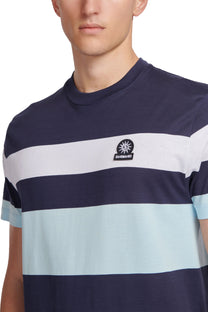 Sandbanks Mercerised Stripe T-Shirt Navy Sandbanks