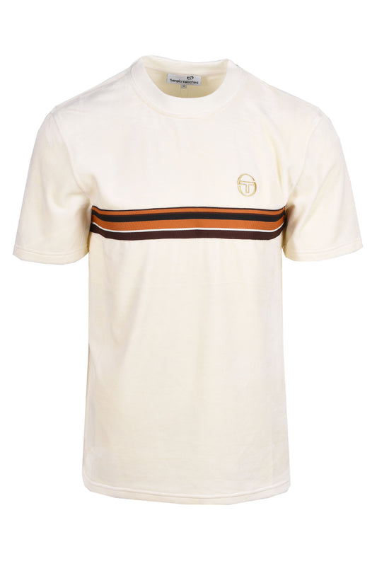 Sergio Tacchini Ayme Velour T-Shirt Gardenia/Gold