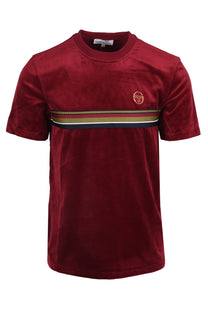 Sergio Tacchini Ayme Velour T-Shirt Rhubarb/Gold Sergio Tacchini