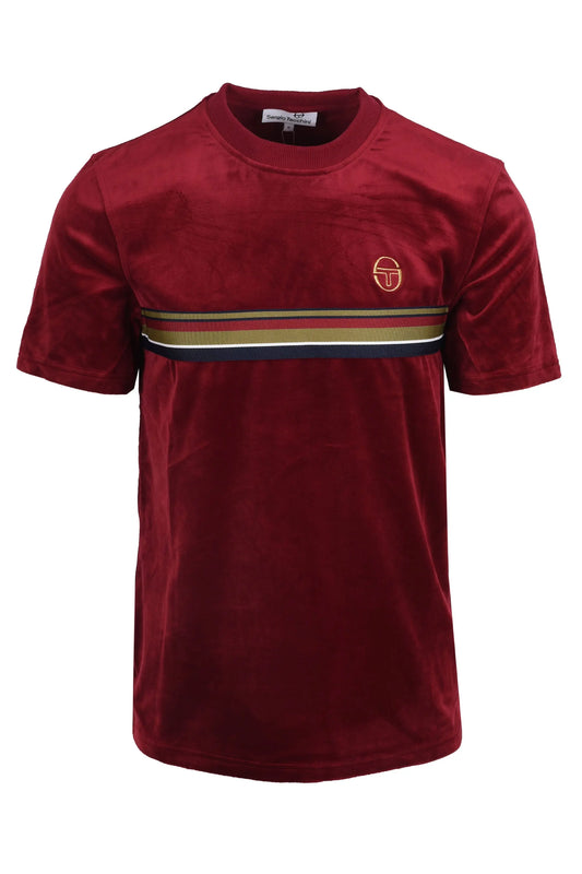 Sergio Tacchini Ayme Velour T-Shirt Rhubarb/Gold Sergio Tacchini