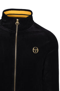 Sergio Tacchini Court Velour Track Top Black Sergio Tacchini