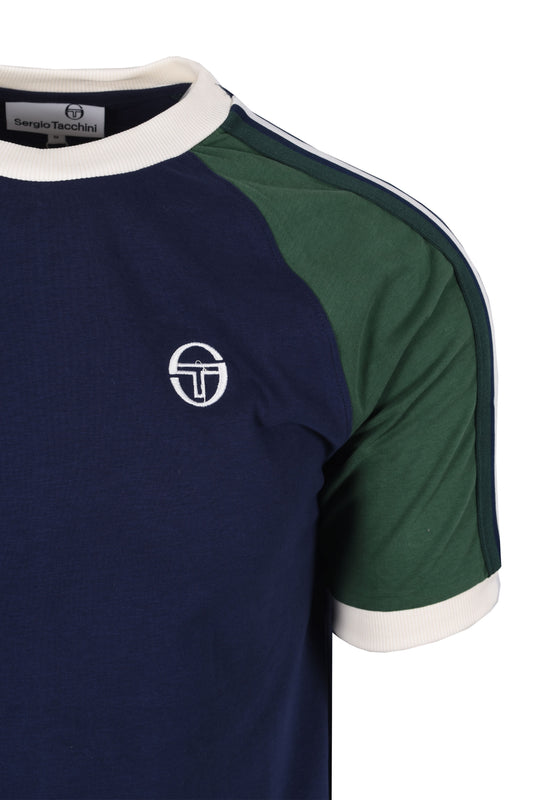 Sergio Tacchini Hadow Ringer T-Shirt Maritime Blue/Eden